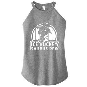 Ice Hockey Dinosaur Ice Hockey Saurus Rex - Ice Hockey Dino Women's Perfect Tri Rocker Tank