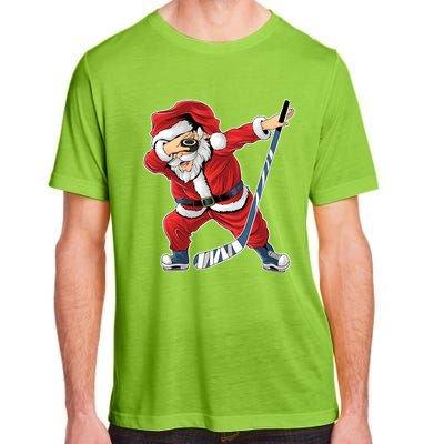 Ice Hockey Dabbing Santa Claus Hockey Player Christmas Gift Adult ChromaSoft Performance T-Shirt