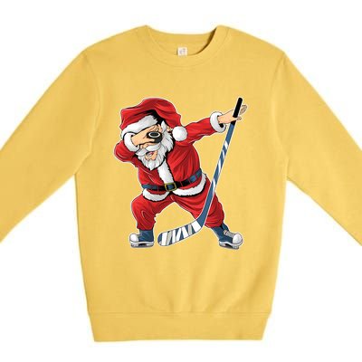 Ice Hockey Dabbing Santa Claus Hockey Player Christmas Gift Premium Crewneck Sweatshirt