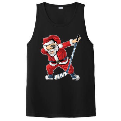 Ice Hockey Dabbing Santa Claus Hockey Player Christmas Gift PosiCharge Competitor Tank