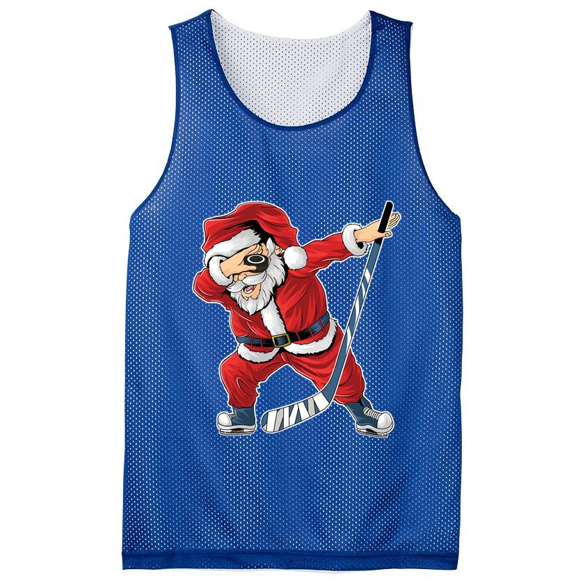 Ice Hockey Dabbing Santa Claus Hockey Player Christmas Gift Mesh Reversible Basketball Jersey Tank