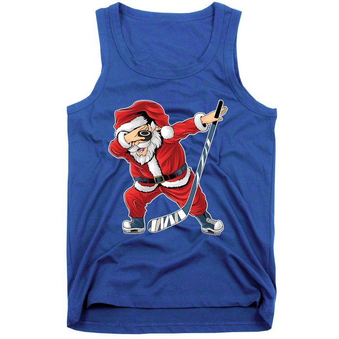 Ice Hockey Dabbing Santa Claus Hockey Player Christmas Gift Tank Top