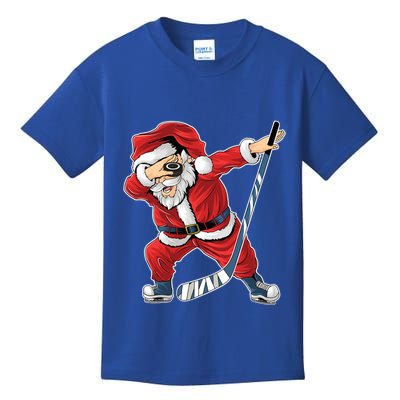 Ice Hockey Dabbing Santa Claus Hockey Player Christmas Gift Kids T-Shirt