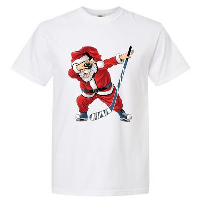 Ice Hockey Dabbing Santa Claus Hockey Player Christmas Gift Garment-Dyed Heavyweight T-Shirt