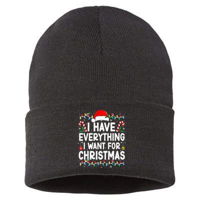 I Have Everything I Want For Christmas Sustainable Knit Beanie