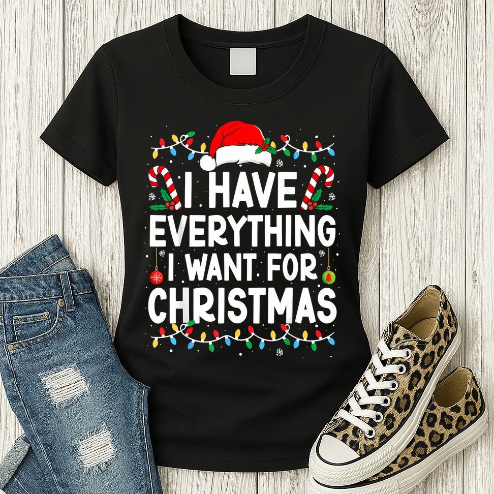 I Have Everything I Want For Christmas Womens T-Shirt