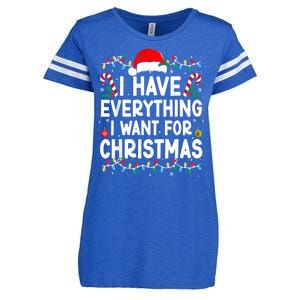 I Have Everything I Want For Christmas Enza Ladies Jersey Football T-Shirt