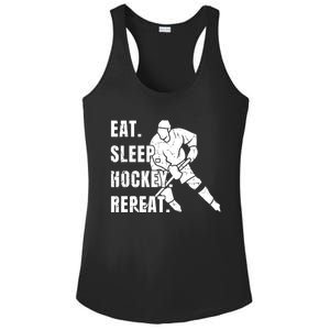 Ice Hockey Eat Sleep Hockey Repeat Hockey Great Gift Ladies PosiCharge Competitor Racerback Tank