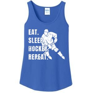 Ice Hockey Eat Sleep Hockey Repeat Hockey Great Gift Ladies Essential Tank