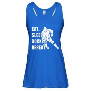 Ice Hockey Eat Sleep Hockey Repeat Hockey Great Gift Ladies Essential Flowy Tank