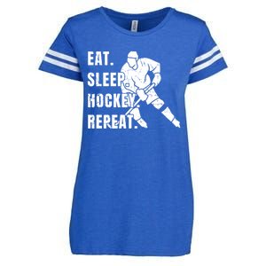 Ice Hockey Eat Sleep Hockey Repeat Hockey Great Gift Enza Ladies Jersey Football T-Shirt