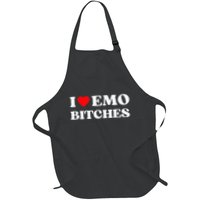 I Heart Emo Bitches Funny Quote Red Heart Emo Girl Style Apron