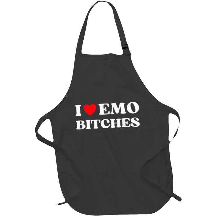I Heart Emo Bitches Funny Quote Red Heart Emo Girl Style Apron