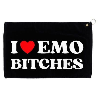 I Heart Emo Bitches Funny Quote Red Heart Emo Girl Style Grommeted Golf Towel