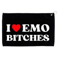 I Heart Emo Bitches Funny Quote Red Heart Emo Girl Style Grommeted Golf Towel