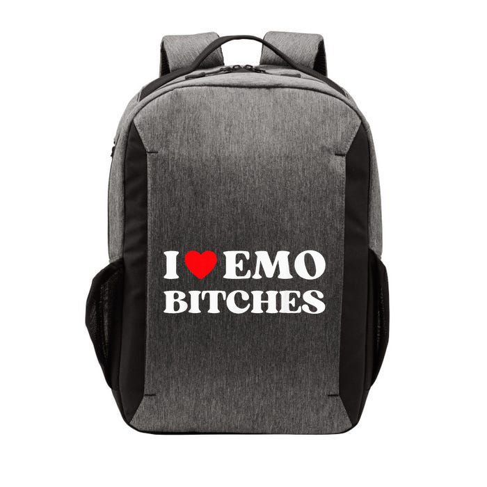 I Heart Emo Bitches Funny Quote Red Heart Emo Girl Style Vector Backpack