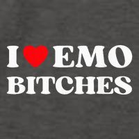 I Heart Emo Bitches Funny Quote Red Heart Emo Girl Style Vector Backpack
