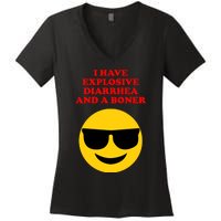 I Have Explosive Diarrhea And A Boner Women's V-Neck T-Shirt