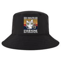 I Hate Everyone But Caffeine Helps Funny Cat Cool Comfort Performance Bucket Hat