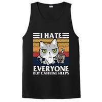 I Hate Everyone But Caffeine Helps Funny Cat PosiCharge Competitor Tank