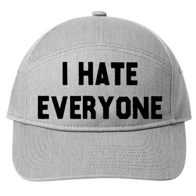 I Hate Everyone 7-Panel Snapback Hat