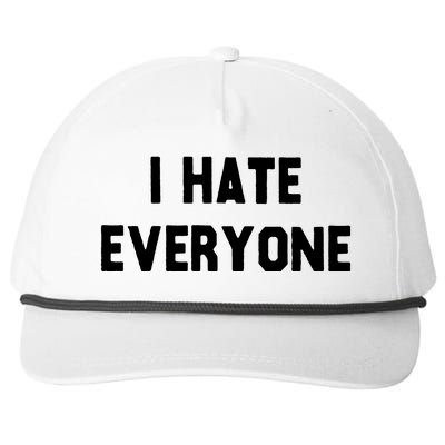 I Hate Everyone Snapback Five-Panel Rope Hat