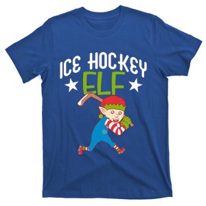 Ice Hockey Elf Funny Hockey Xmas Elve Costume Gift T-Shirt