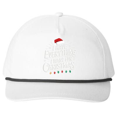 I Have Everything I Want For Christmas Couples Matching Snapback Five-Panel Rope Hat