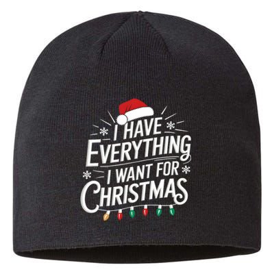 I Have Everything I Want For Christmas Couples Matching Sustainable Beanie