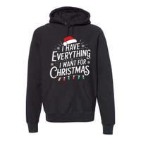 I Have Everything I Want For Christmas Couples Matching Premium Hoodie