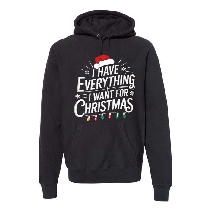 I Have Everything I Want For Christmas Couples Matching Premium Hoodie