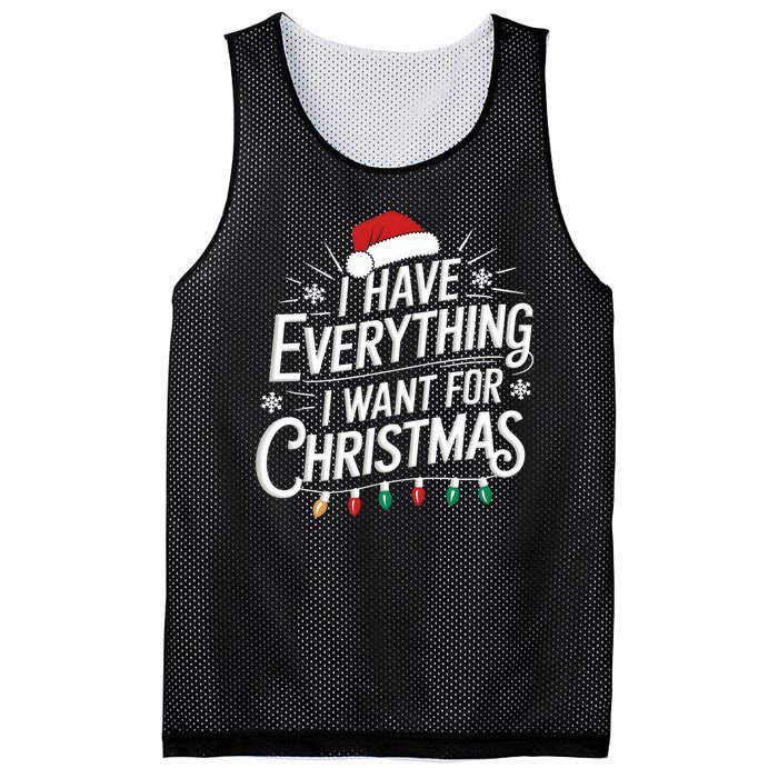 I Have Everything I Want For Christmas Couples Matching Mesh Reversible Basketball Jersey Tank