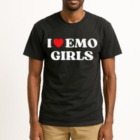 I Heart Emo Funny Quote Red Heart Emo Girl Style Tall T-Shirt