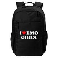 I Heart Emo Funny Quote Red Heart Emo Girl Style Backpack