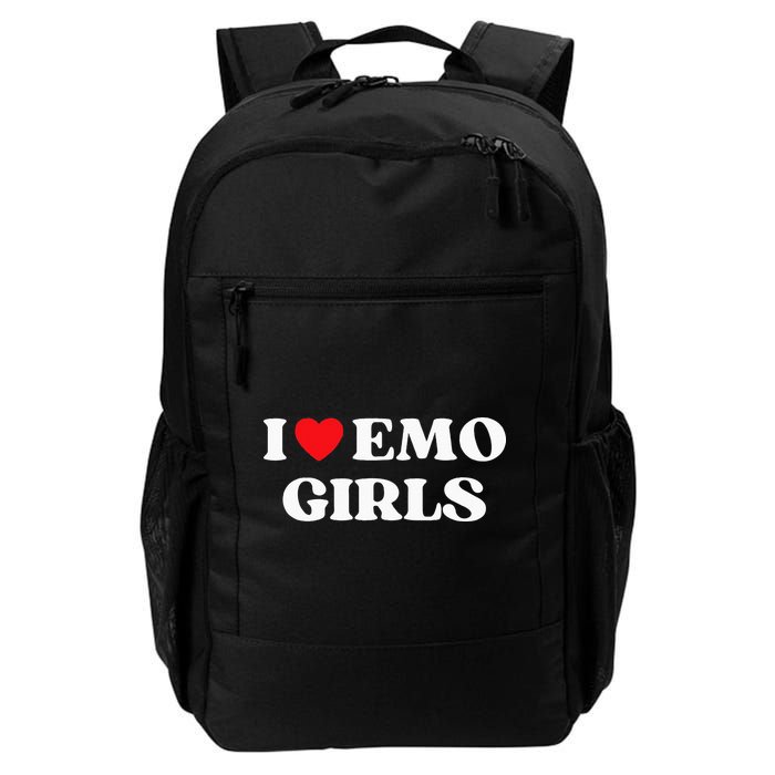 I Heart Emo Funny Quote Red Heart Emo Girl Style Backpack