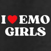 I Heart Emo Funny Quote Red Heart Emo Girl Style Large Microfiber Waffle Golf Towel