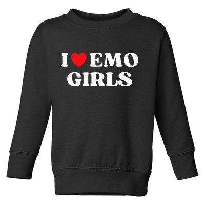I Heart Emo Funny Quote Red Heart Emo Girl Style Toddler Sweatshirt