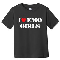 I Heart Emo Funny Quote Red Heart Emo Girl Style Toddler T-Shirt