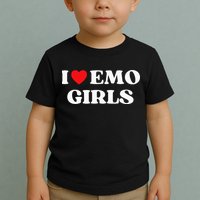 I Heart Emo Funny Quote Red Heart Emo Girl Style Toddler T-Shirt