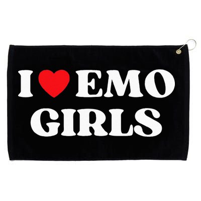 I Heart Emo Funny Quote Red Heart Emo Girl Style Grommeted Golf Towel