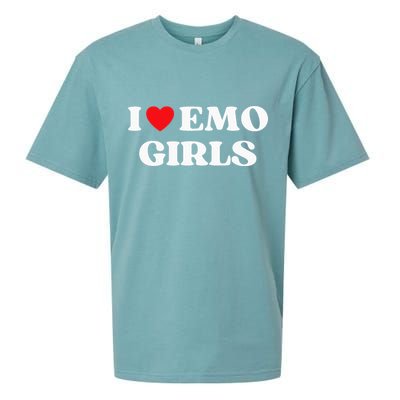 I Heart Emo Funny Quote Red Heart Emo Girl Style Sueded Cloud Jersey T-Shirt