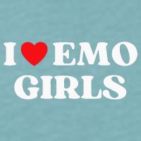 I Heart Emo Funny Quote Red Heart Emo Girl Style Sueded Cloud Jersey T-Shirt