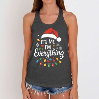 I Have Everything I Want For Christmas Its Me IM Everything Women's Knotted Racerback Tank