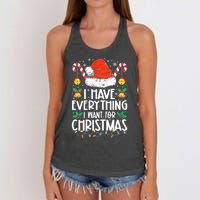 I Have Everything I Want For Christmas Its Me IM Everything Women's Knotted Racerback Tank