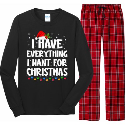 I Have Everything I Want For Christmas Its Me IM Everything Long Sleeve Pajama Set