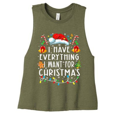 I Have Everything I Want For Christmas Its Me IM Everything Women's Racerback Cropped Tank