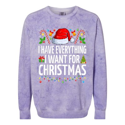 I Have Everything I Want For Christmas Couple Pajama Couples Colorblast Crewneck Sweatshirt