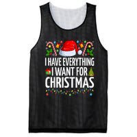 I Have Everything I Want For Christmas Couple Pajama Couples Mesh Reversible Basketball Jersey Tank