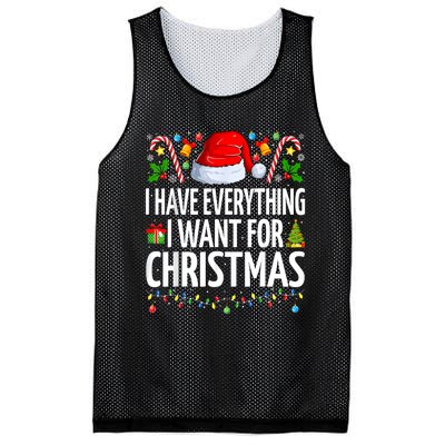 I Have Everything I Want For Christmas Couple Pajama Couples Mesh Reversible Basketball Jersey Tank