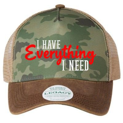 I Have Everything I Need I Am Everything Matching Couple Legacy Tie Dye Trucker Hat